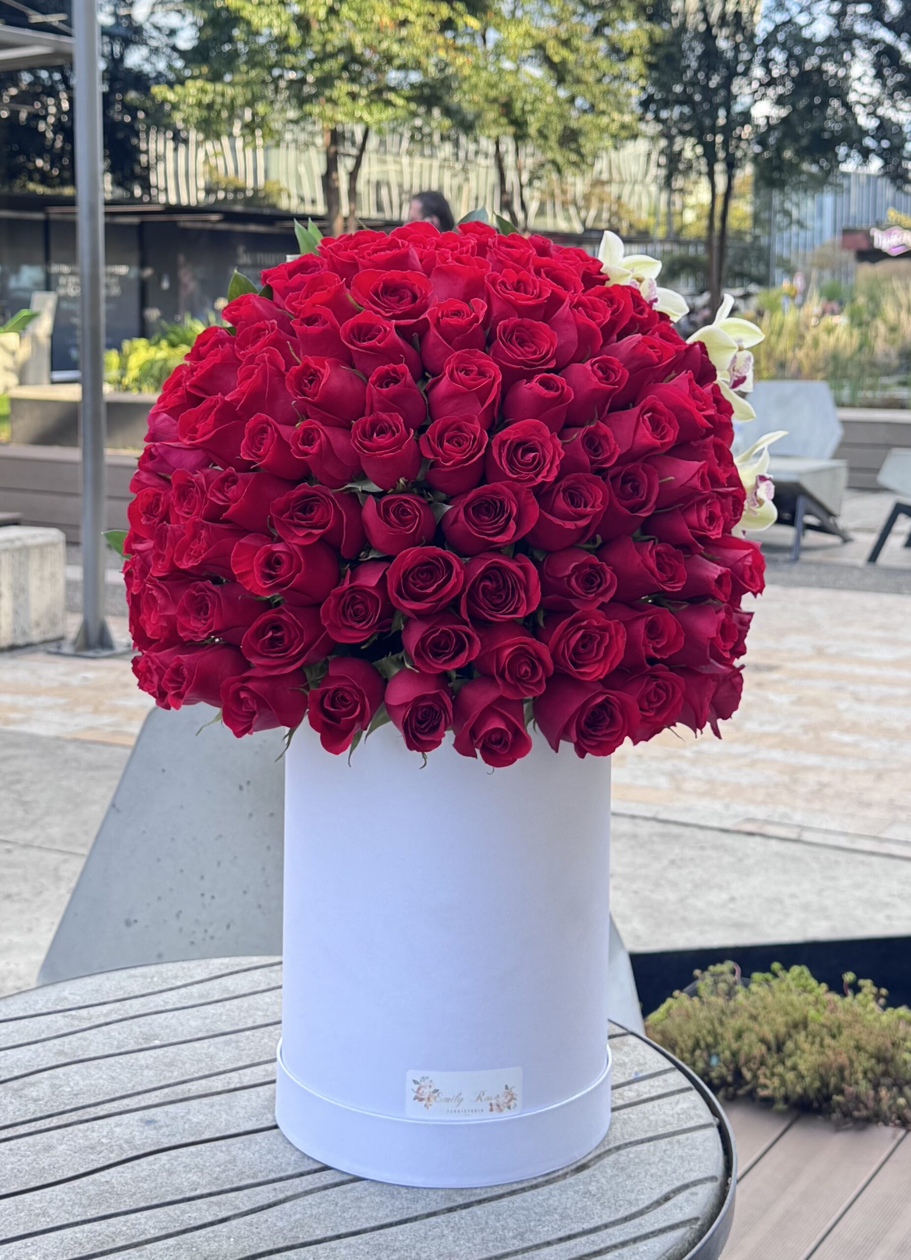 Caja Roma 120 rosas
