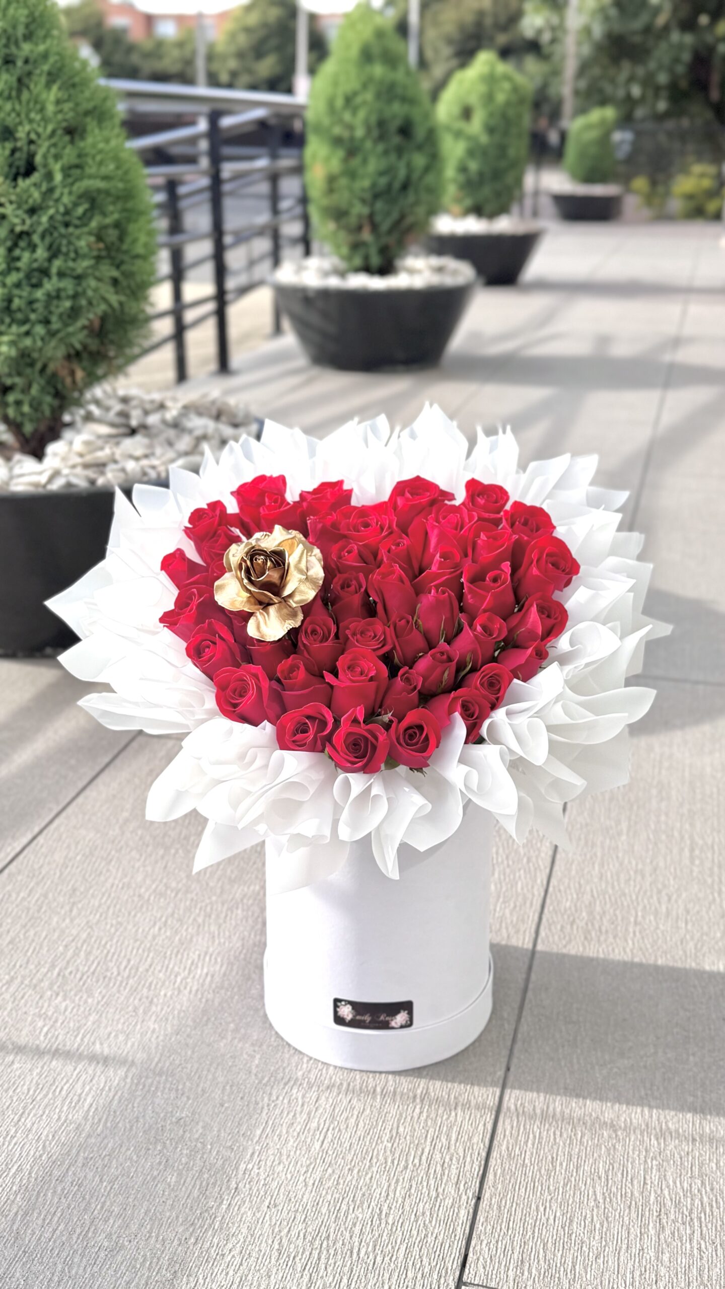 Caja Golden Love 50 Rosas